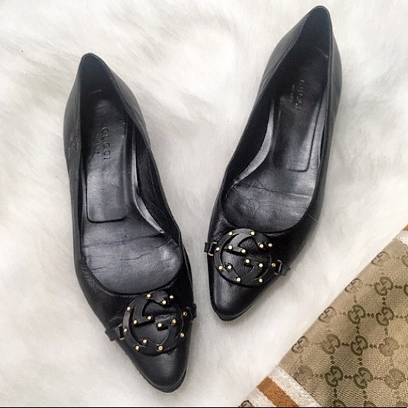 Gucci Shoes - Gucci Logo Flats, EUR Size 37.5